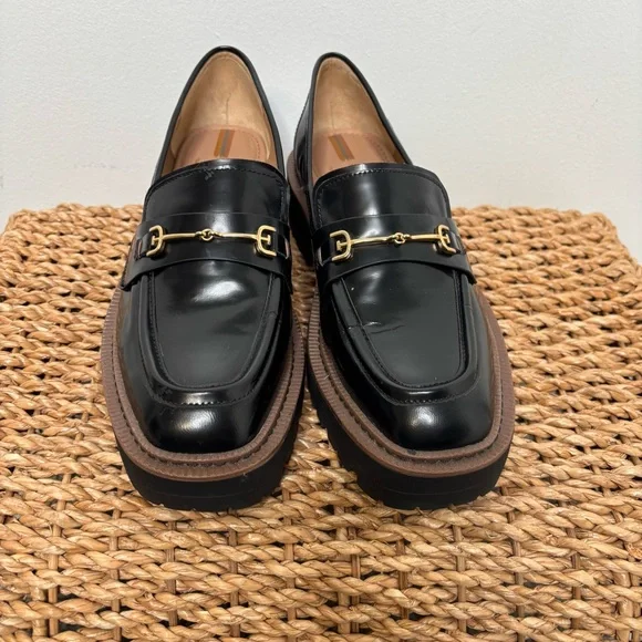 Sam Edelman Black Chunky Loafers Size 8, “Laurs” Leather - Picture 4 of 10